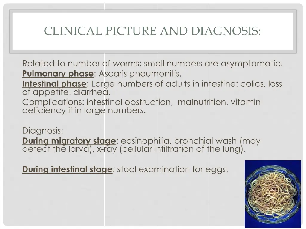 clinical picture and diagnosis