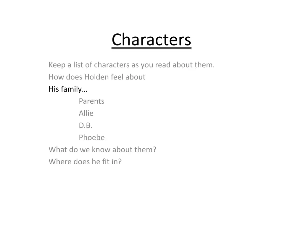 characters