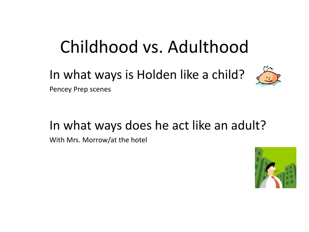 childhood vs adulthood