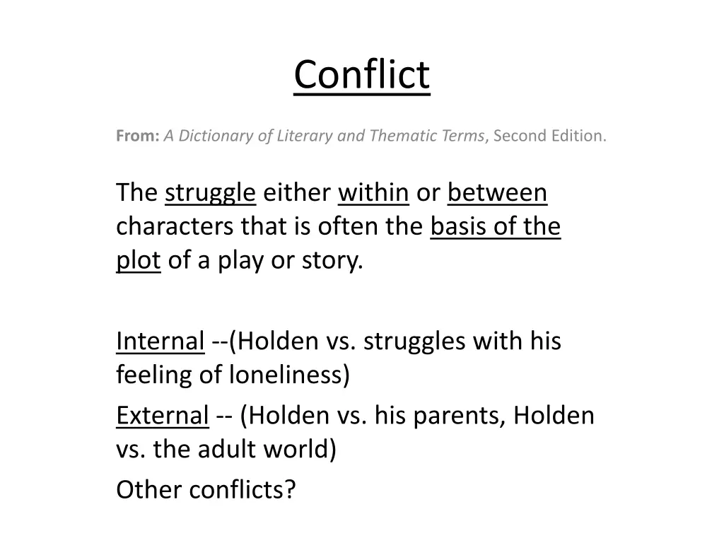 conflict