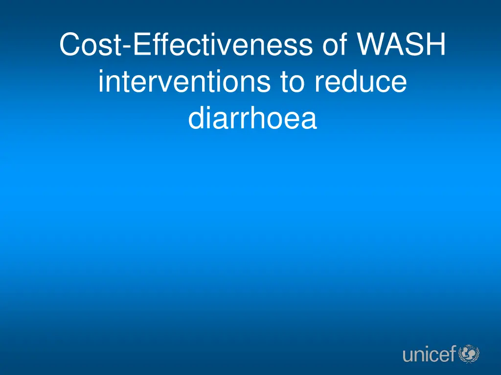 cost effectiveness of wash interventions