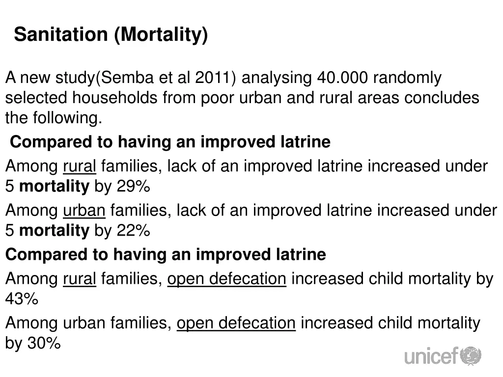 sanitation mortality