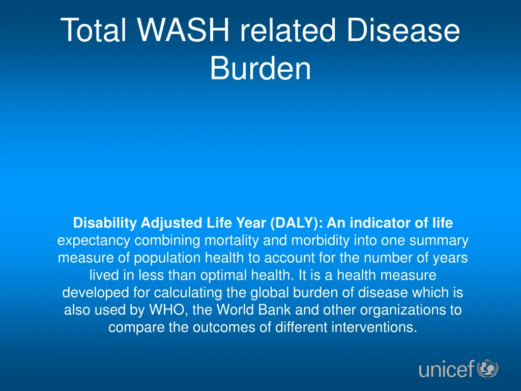 total wash related disease burden