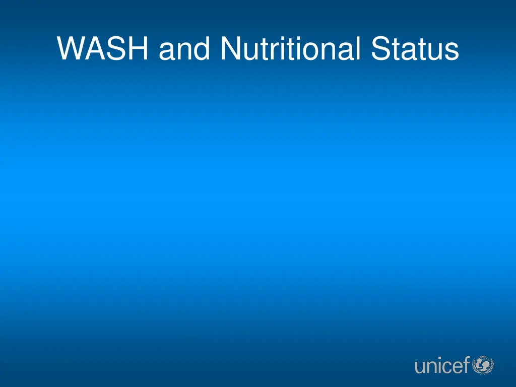 wash and nutritional status