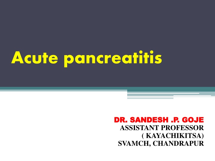 acute pancreatitis