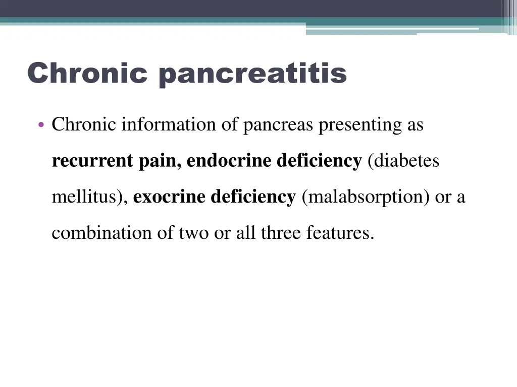 chronic pancreatitis