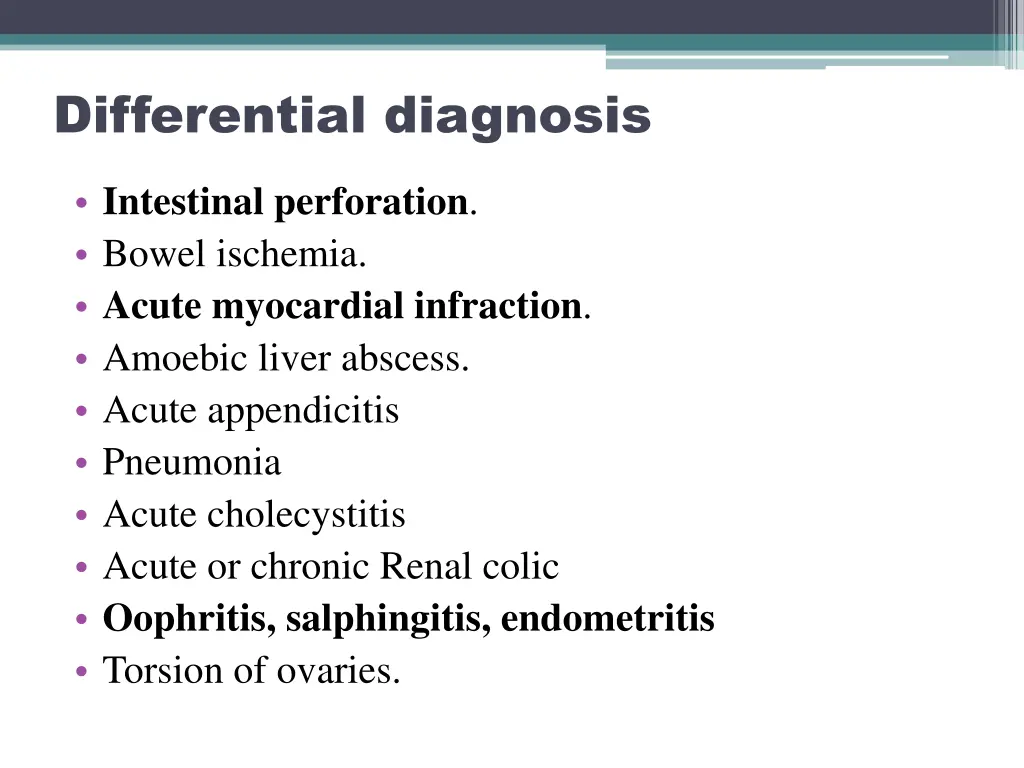 differential diagnosis