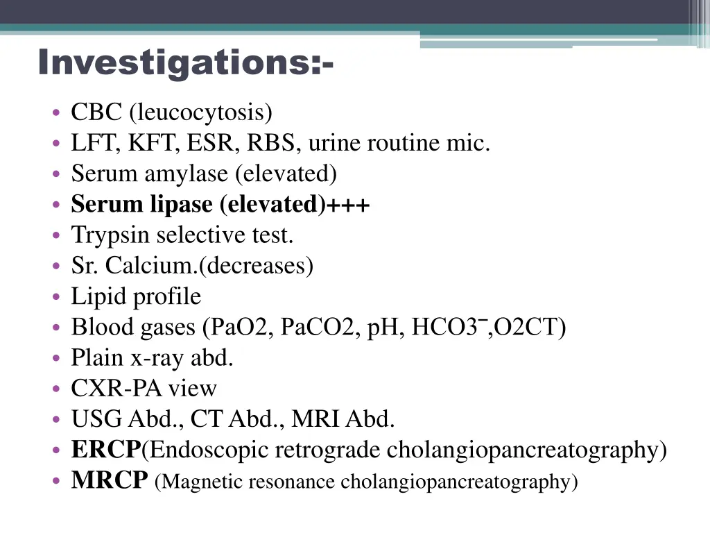 investigations cbc leucocytosis