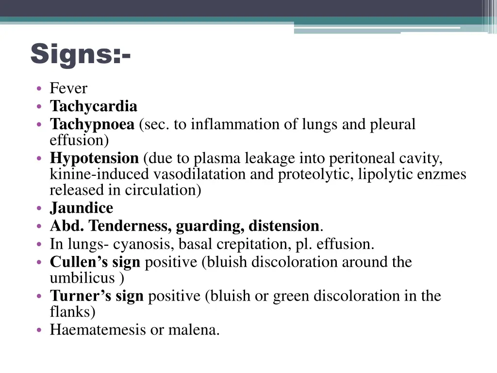 signs fever tachycardia tachypnoea