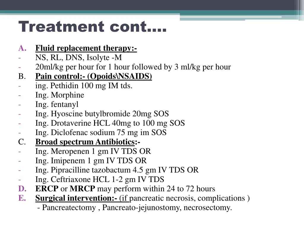 treatment cont