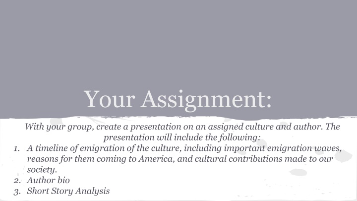 your assignment