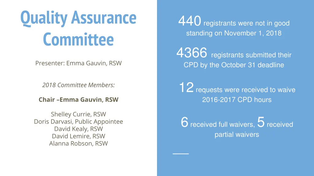 quality assurance committee