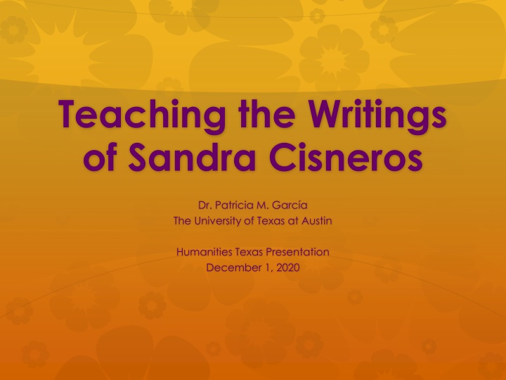 teaching the writings of sandra cisneros