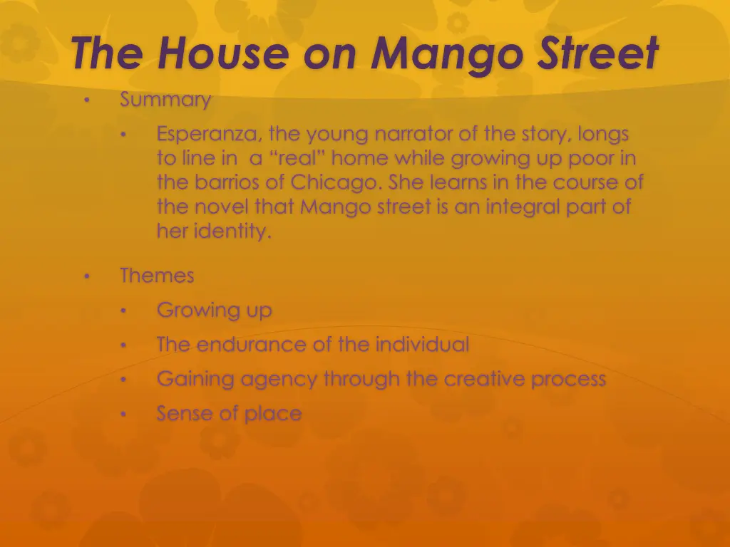 the house on mango street summary esperanza