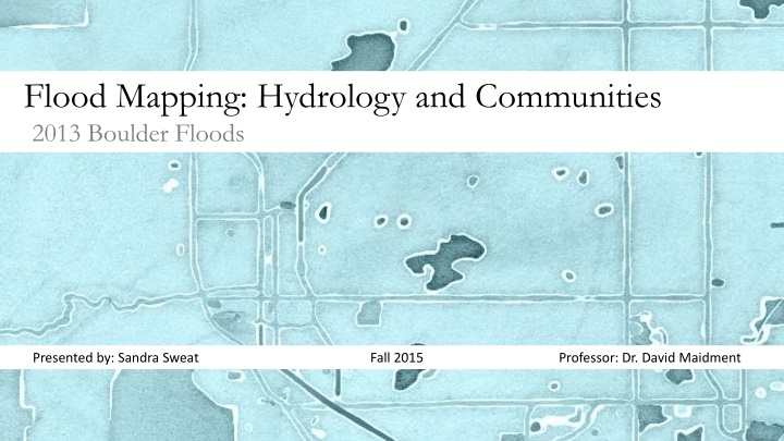 flood mapping hydrology and communities 2013