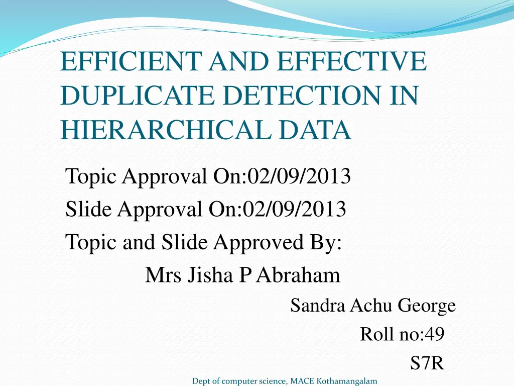 efficient and effective duplicate detection