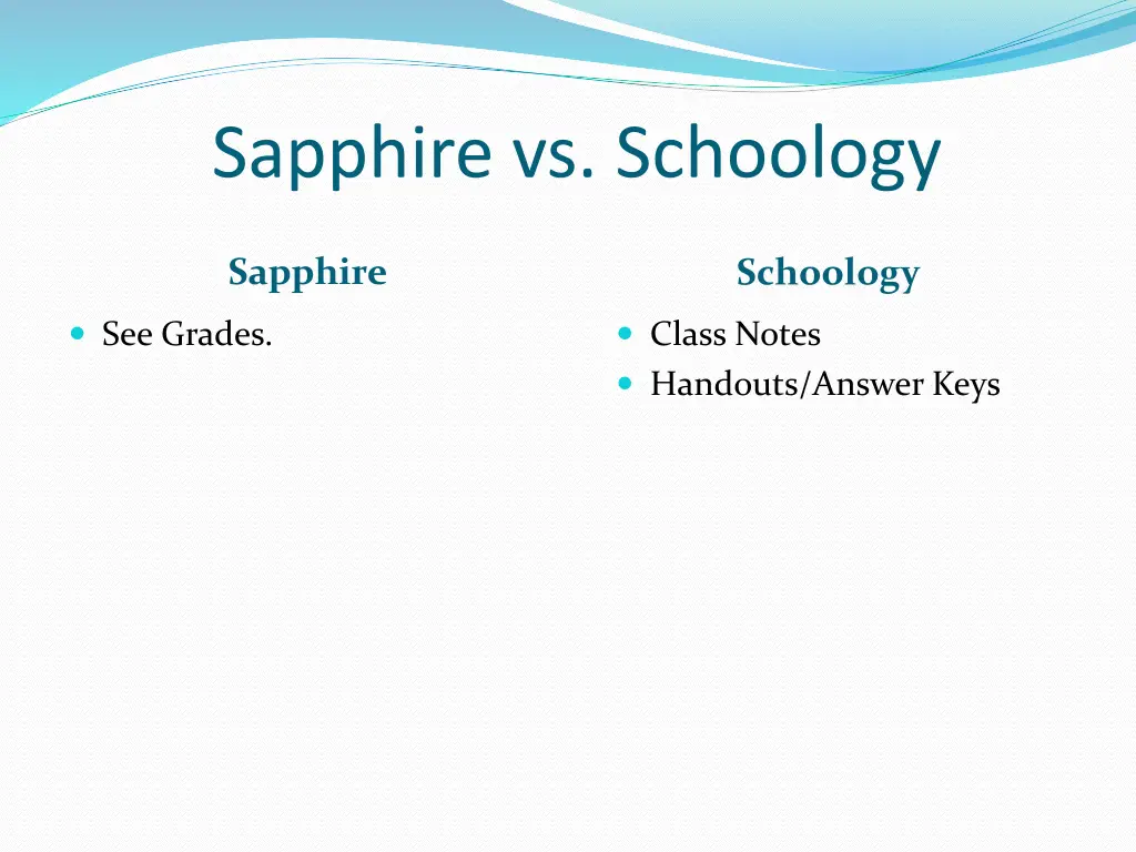 sapphire vs schoology