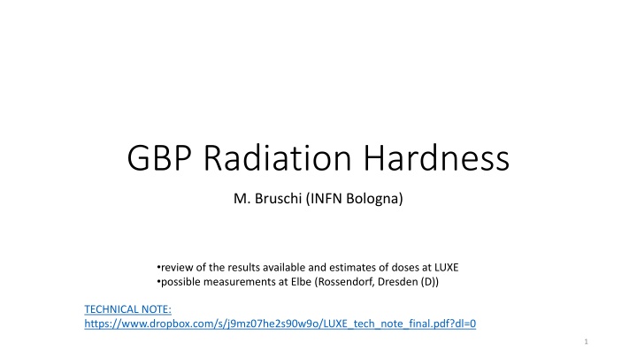 gbp radiation hardness