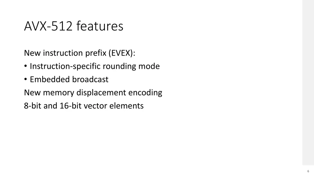 avx 512 features