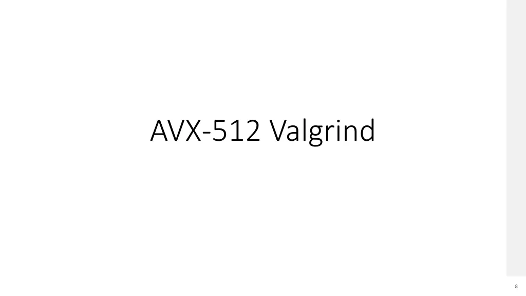 avx 512 valgrind