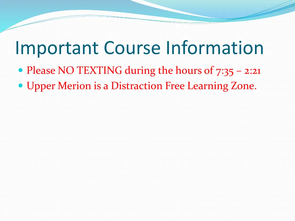 important course information 4