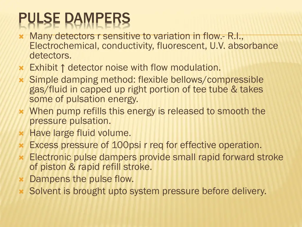 pulse dampers