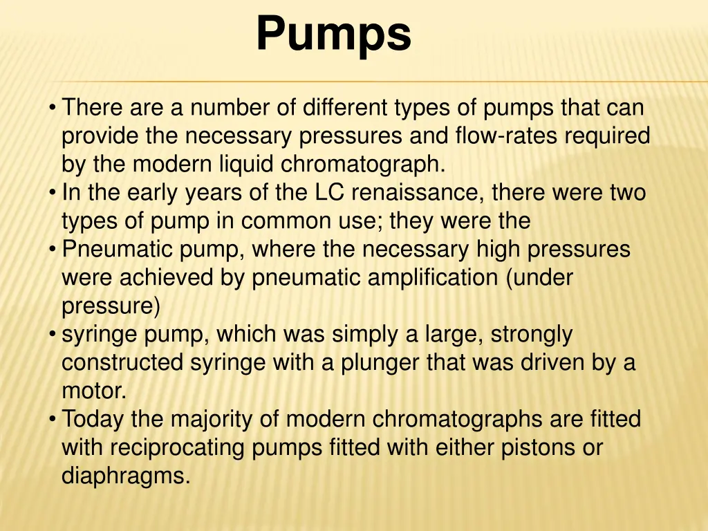 pumps