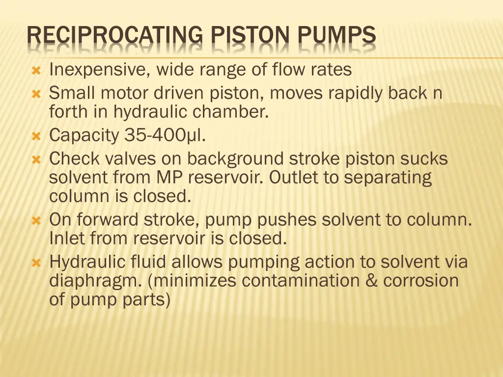 reciprocating piston pumps