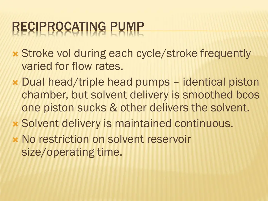 reciprocating pump