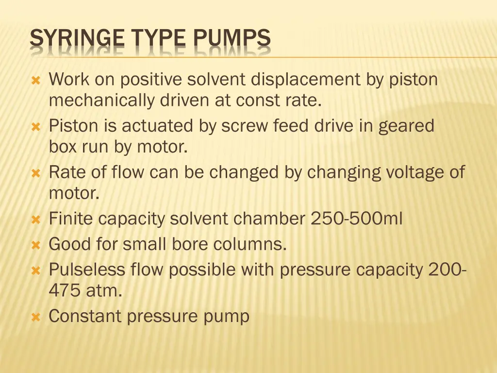 syringe type pumps