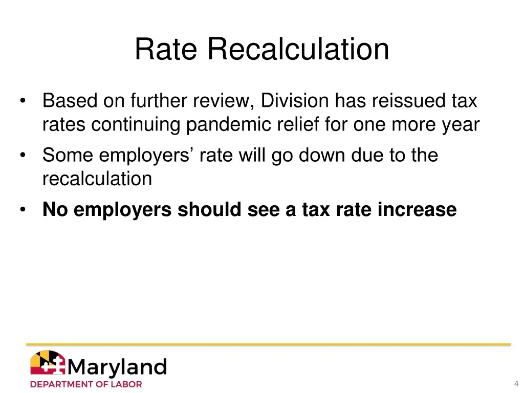 r ate recalculation