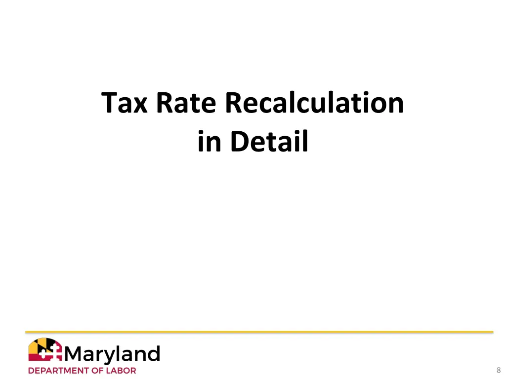 tax rate recalculation in detail