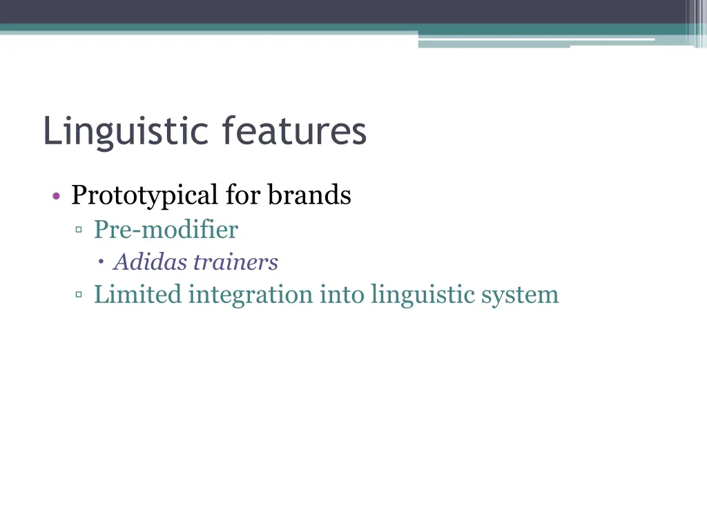 linguistic features