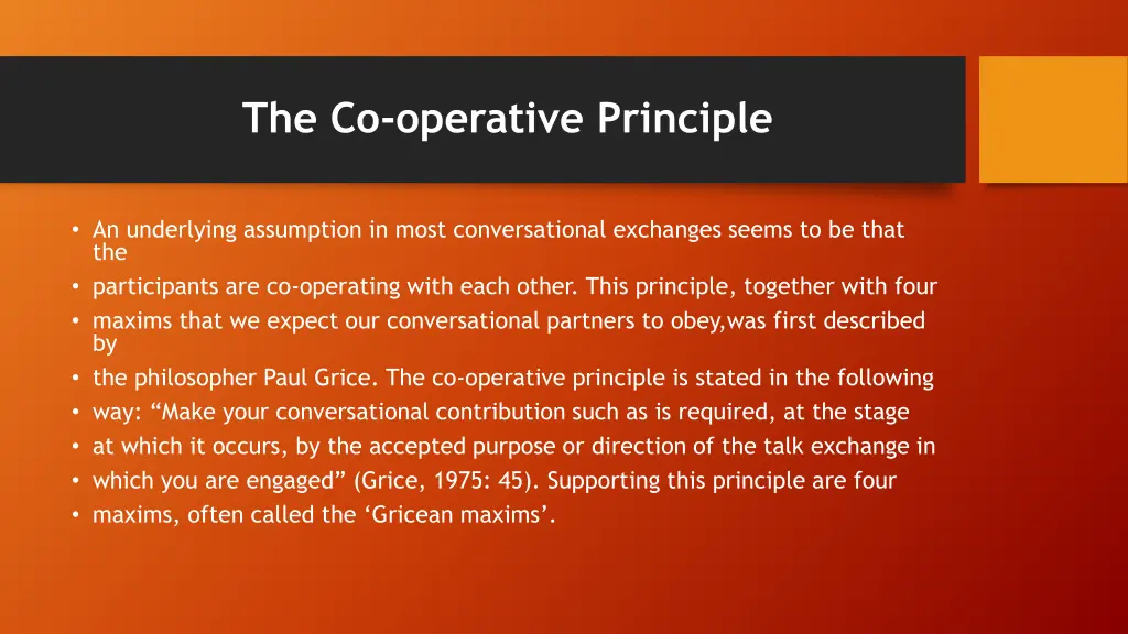 the co operative principle