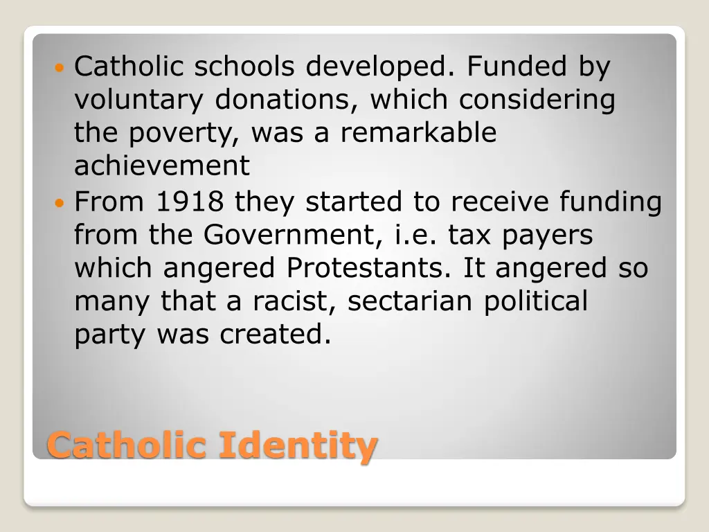 catholic schools developed funded by voluntary