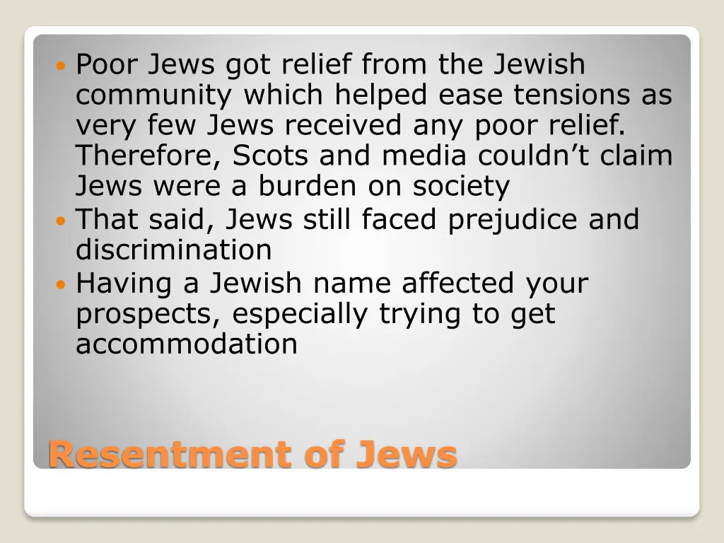 poor jews got relief from the jewish community