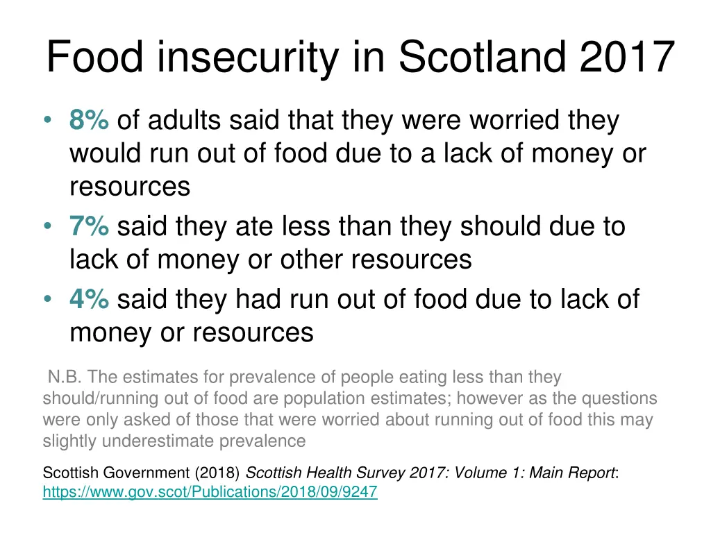 food insecurity in scotland 2017