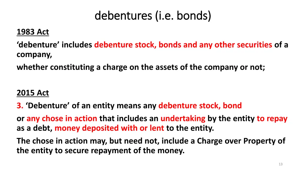 debentures i e bonds debentures i e bonds