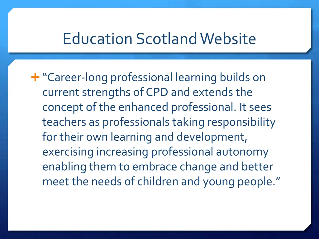 education scotland website