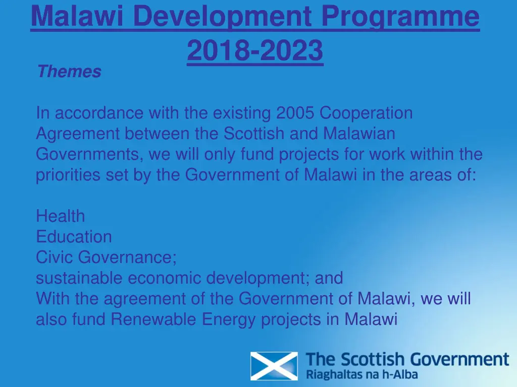 malawi development programme 2018 2023 themes