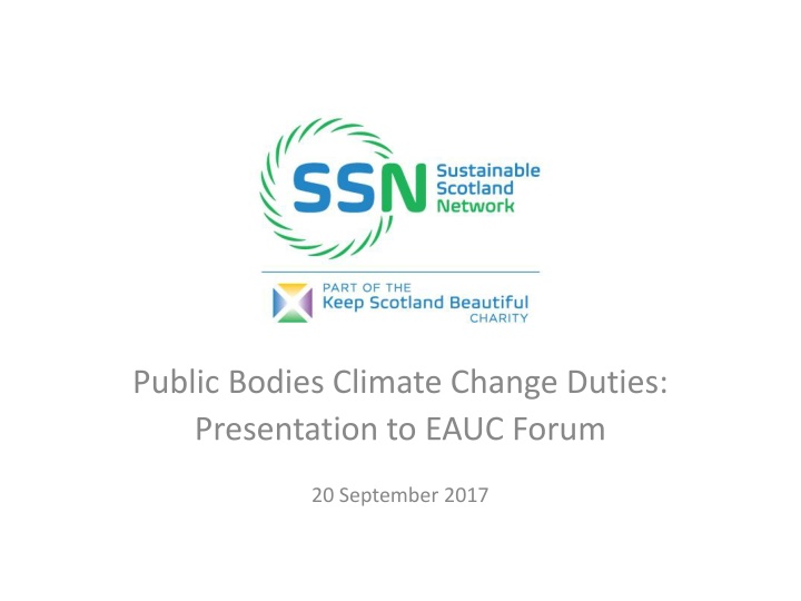 public bodies climate change duties presentation