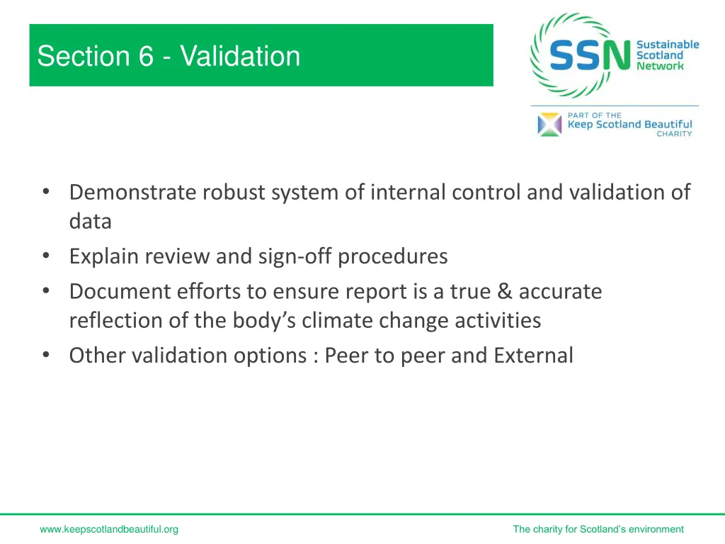 section 6 validation