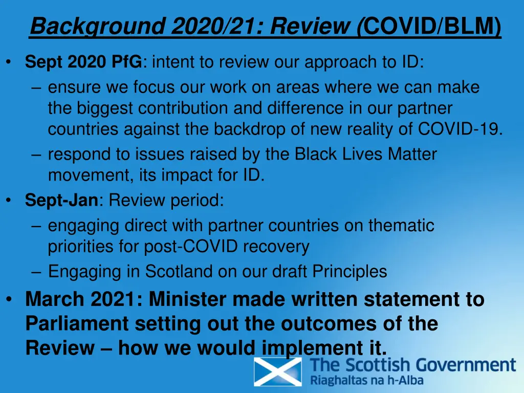 background 2020 21 review covid blm