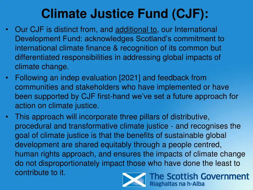 climate justice fund cjf our cjf is distinct from