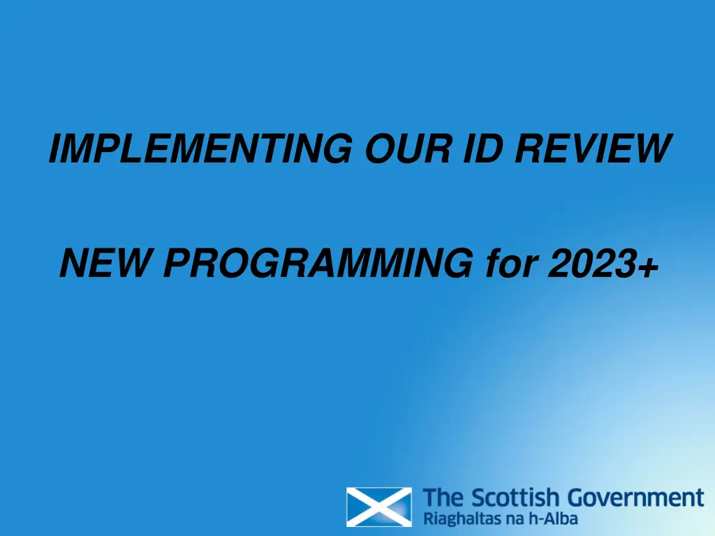 implementing our id review