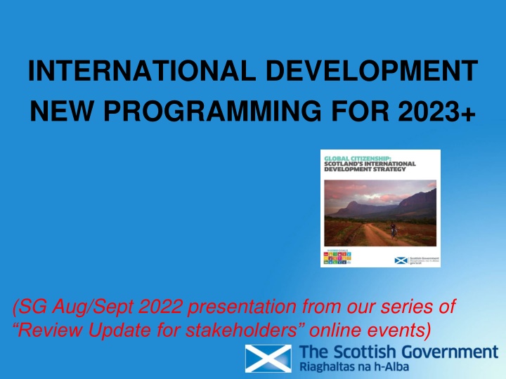 international development new programming for 2023