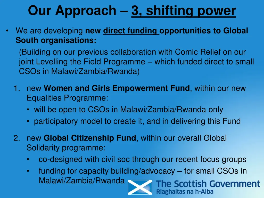 our approach 3 shifting power 1