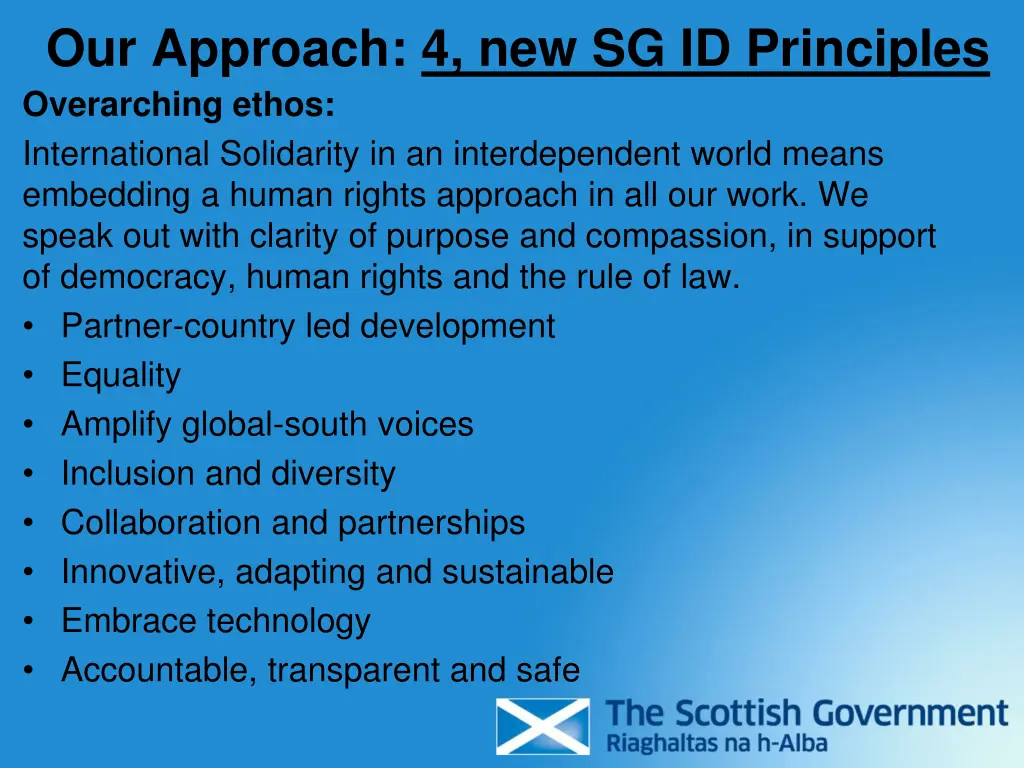 our approach 4 new sg id principles overarching