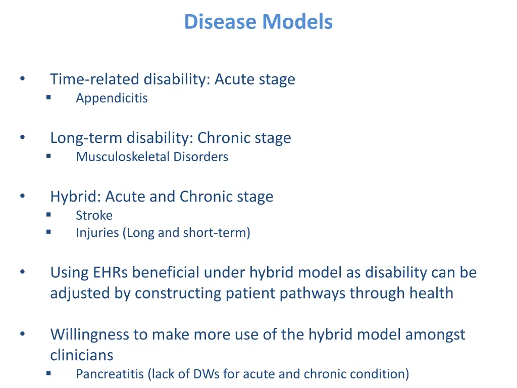 disease models