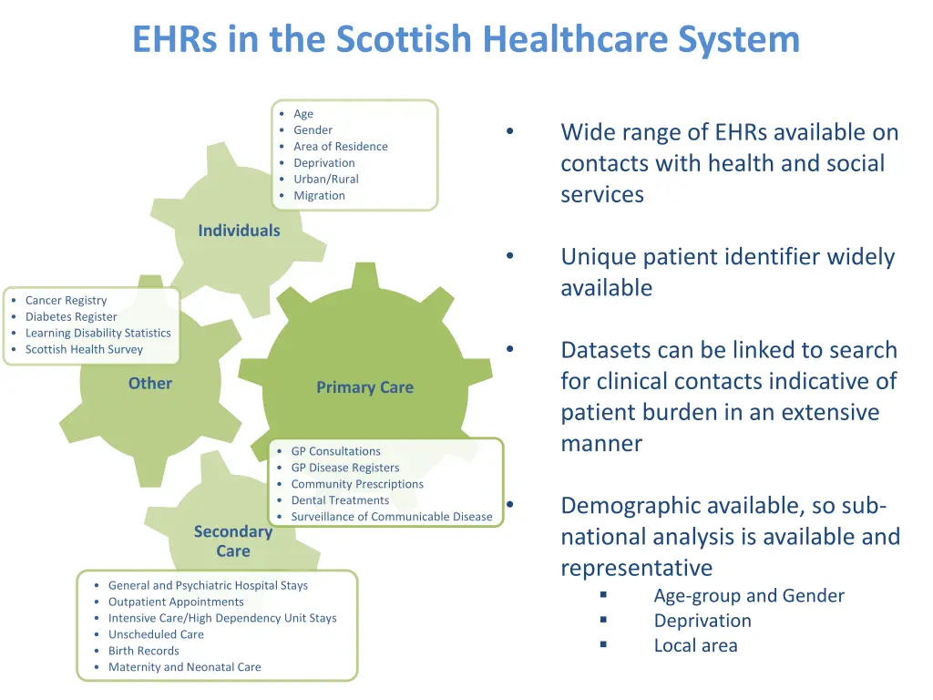 ehrs in the scottish healthcare system